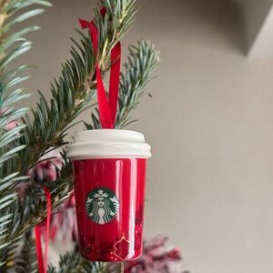 Starbucks Holiday 2013 Festive Red Cup Ornament